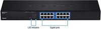 Trendnet, TEG-S16D, Gigabit GREENnet, switch, ongebeheerd, 10/100/1000 Mbps, desktop-switch, 802.p QoS, wit 16-voudig. 16-Port zwart - thumbnail