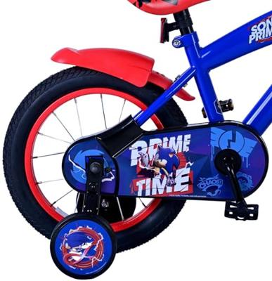 Volare Sonic prime kinderfiets - jongens - 14 inch - blauw rood