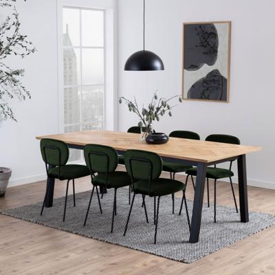 Eetkamertafel Kamena - eikenkleur - 75x220x95 cm