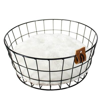 EUROPET BERNINA Kaviaarmand in rond metaal Duvo + - Zwart - Voor katten