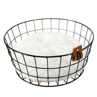 EUROPET BERNINA Kaviaarmand in rond metaal Duvo + - Zwart - Voor katten - thumbnail