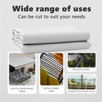 VidaXL Zonnescherm vervangingen lichtgrijs 1000 x 160 cm - thumbnail