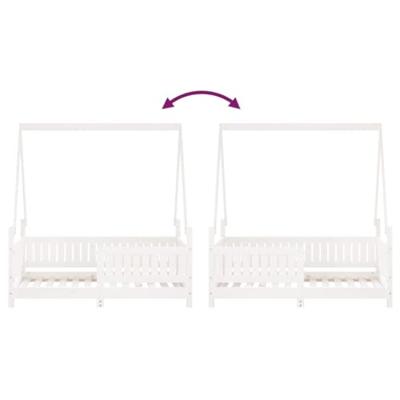 Kinderbedframe 70x140 cm massief grenenhout wit Kinderbedframe 70x140 cm massief grenenhout wit