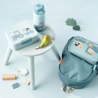 Done By Deer geïsoleerde drinkfles tiny farm - blauw - thumbnail