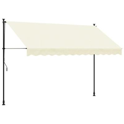 Luifel uittrekbaar 300x150 cm stof en staal crmekleurig - thumbnail
