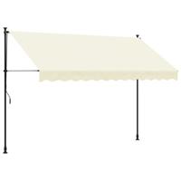 VidaXL Luifel uittrekbaar 300x150 cm stof en staal crèmekleurig - thumbnail