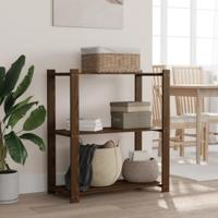 VidaXL Opbergrek 3-laags 80x38x90 cm massief grenenhout bruin - thumbnail