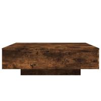 Salontafel met LED-verlichting 100x100x31 cm gerookt eikenkleur - thumbnail