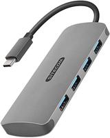 Sitecom CN-383 USB-C Hub 4-poort | USB-C mannelijk naar 4x USB 3.0 vrouwelijke poorten - Aluminium Hub - thumbnail