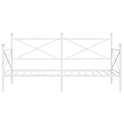 Slaapbank zonder matras 100x190 cm staal wit Slaapbank zonder matras 100x190 cm staal wit
