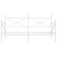 Slaapbank zonder matras 100x190 cm staal wit - thumbnail