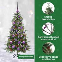 VidaXL Kunstmatige inklapbare kerstboom groen 120 cm pe en pvc - thumbnail