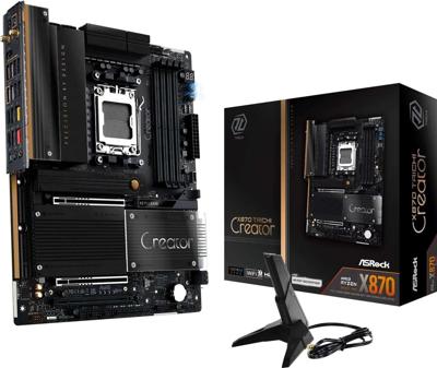ASRock X870 Taichi Creator Moederbord Socket AMD AM5 Vormfactor ATX Moederbord chipset AMD® X870 ASRock X870 Taichi Creator Moederbord Socket AMD AM5 Vormfactor ATX Moederbord chipset AMD® X870