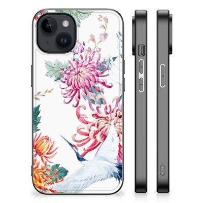iPhone 15 Plus Dierenprint Telefoonhoesje Bird Flowers