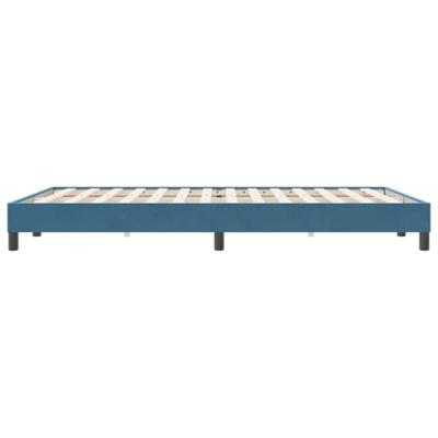 Boxspring zonder matras fluweel donkerblauw 140x220 cm