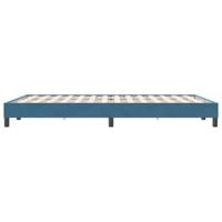 Boxspring zonder matras fluweel donkerblauw 140x220 cm - thumbnail