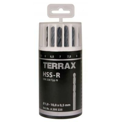 Borenset TERRAX Doosje DIN 338 19 Onderdelen (10 Stuks)