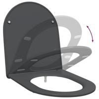 VidaXL Toiletzitting antraciet 47 x 36 x 3,4 cm duroplast - thumbnail