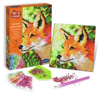 Creatie met mini-strasssteentjes - SENTOSPHERE - Kunst & Creaties - Diamond Painting Canvas - Vos - Leeftijd 8+ - thumbnail