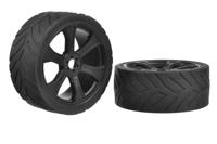 Team Corally - Sprint RXA - ASUGA XLR Street Tires - Low Profile - Glued on Black Rims - 1 pair - thumbnail