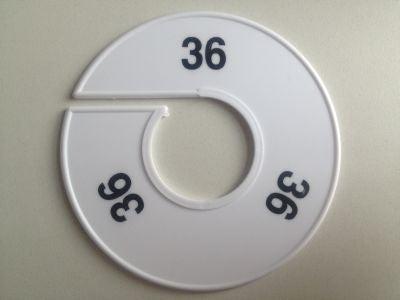 Maatring 11cm wit/zwart 36