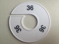 Maatring 11cm wit/zwart 36 - thumbnail