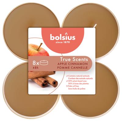 Bolsius maxilicht true scents apple cinnamon 8 stuks