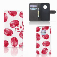 Motorola Moto G5 Plus Book Cover Pink Macarons - thumbnail