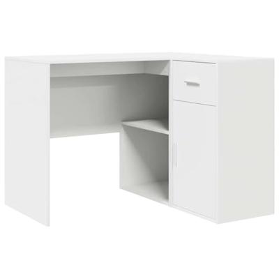 Hoekbureau met lade 2 pcs Wit 102 x 50 x 75 cm Bewerkt hout