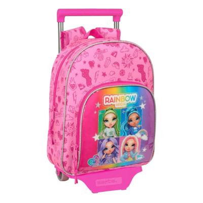 Schoolrugzak met Wielen Rainbow High Shine Multicolour 28 x 34 x 10 cm