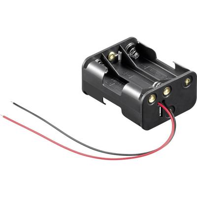 Goobay 81216 Batterijhouder Aantal cellen: 6 AA (penlite) Kabel (l x b x h) 58 x 47 x 28 mm