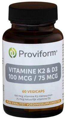 Proviform Vitamine K2 100 mcg & D3 75 mcg Capsules