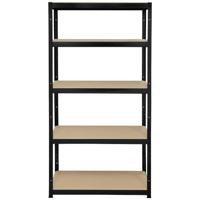 TOOLCRAFT TO-8689791 Stellingkast (extra stevig) 265 kg (b x h x d) 900 x 1800 x 450 mm Metaal, MDF Mat Zwart Hout - thumbnail