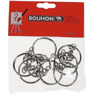 Bouhon sleutelring, 25 mm, blister van 8 stuks