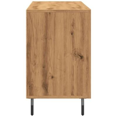 Dressoir 100x36x60 cm bewerkt hout artisanaal eikenkleurig