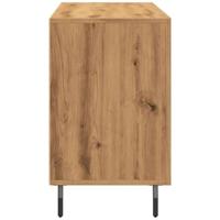 Dressoir 100x36x60 cm bewerkt hout artisanaal eikenkleurig - thumbnail
