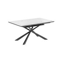 Kave Home Uitschuifbare Eettafel 'Theone' Keramiek met marmerlook, 160-210 x 90cm - thumbnail