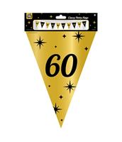 Classy Vlaggenlijn 60 Jaar Zwart/Goud (10m) - thumbnail