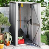 Tuinschuur 118,5x97x209,5 cm gegalvaniseerd staal grijs - thumbnail