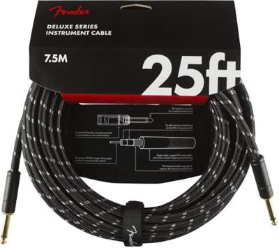 Fender Deluxe Cables instrumentkabel 7.5m zwart tweed recht