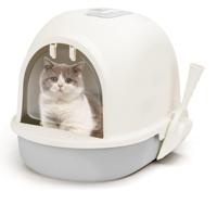 Nobleza Gesloten kattenbak met schepje - Maat L - Grijs - thumbnail