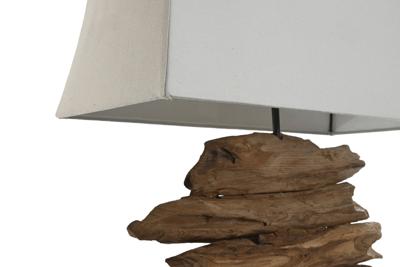 Bureaulamp Home ESPRIT Ijzer Teakhout 50 X 22 X 80 cm