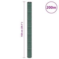 VidaXL Worteldoek 1,5x200 m polypropeen groen - thumbnail