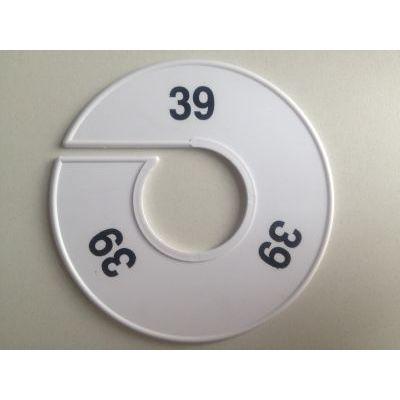 Maatring 11 cm wit/zwart 39