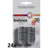 Bolsius - Aluminium Kaarsenpassingen Zilverkleurig - 24 x 30 stuks - thumbnail