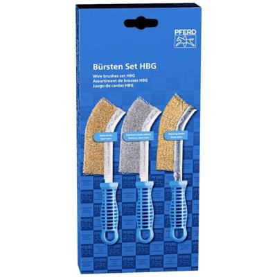 PFERD TOOLS 43900005 Pos borstelset handborstel gebogen BSO HBG 1 rij roestvrij staal-messing draad Ø 0,30 1 set(s)