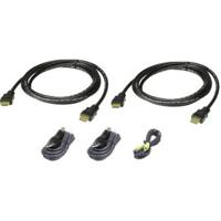 ATEN KVM Aansluitkabel [1x HDMI-stekker, USB-A 2.0 stekker, Jackplug male 3,5 mm - 1x HDMI-stekker, Jackplug male 3,5 mm, USB 2.0 bus B] 1.80 m Zwart - thumbnail