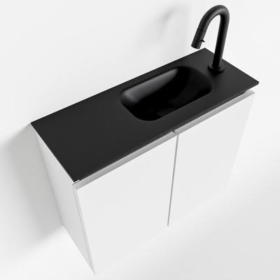 MONDIAZ TURE 60cm toiletmeubel talc. EDEN wastafel urban rechts 1 kraangat