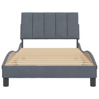Bedframe zonder matras 100x200 cm fluweel donkergrijs - thumbnail