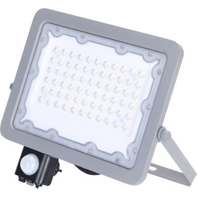 LED Bouwlamp met Sensor - 50W - IP65 Waterdicht - Natuurlijk Wit 4000K - Aluminium